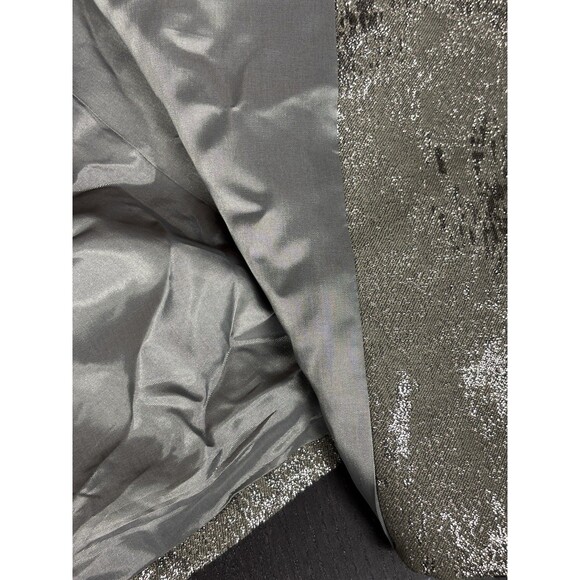 Hoss Introqia Anthropologie Made in Spain Jacket Silver Jacquard Size 36 Bow - Picture 6 of 15